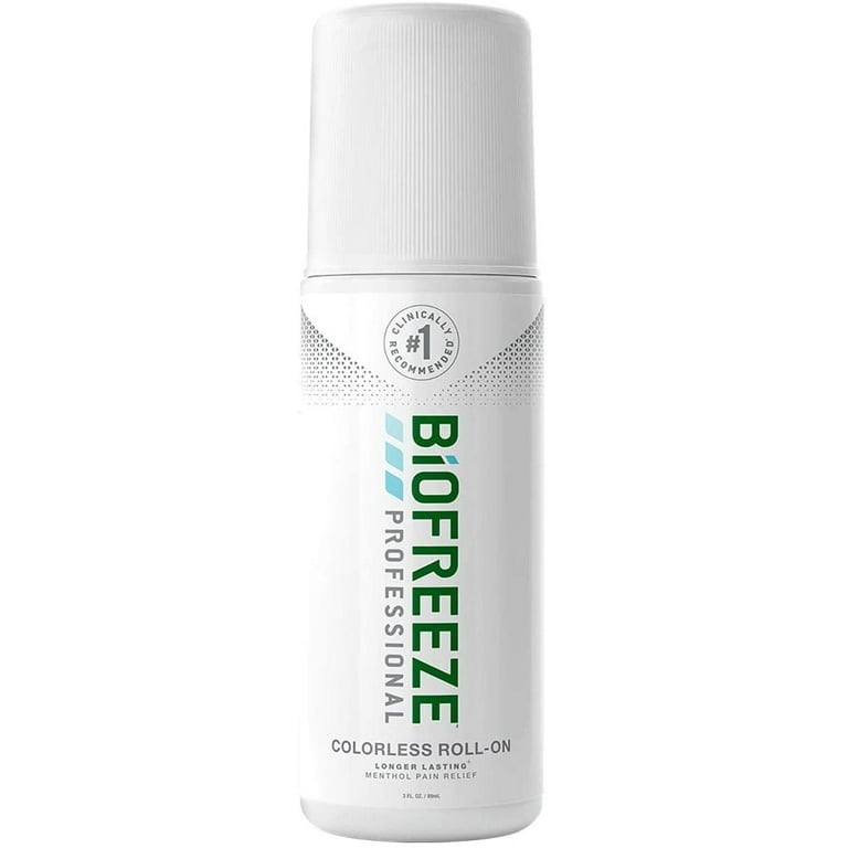 Biofreeze Professional 3 oz Roll-On, Unscented Colorless Pain