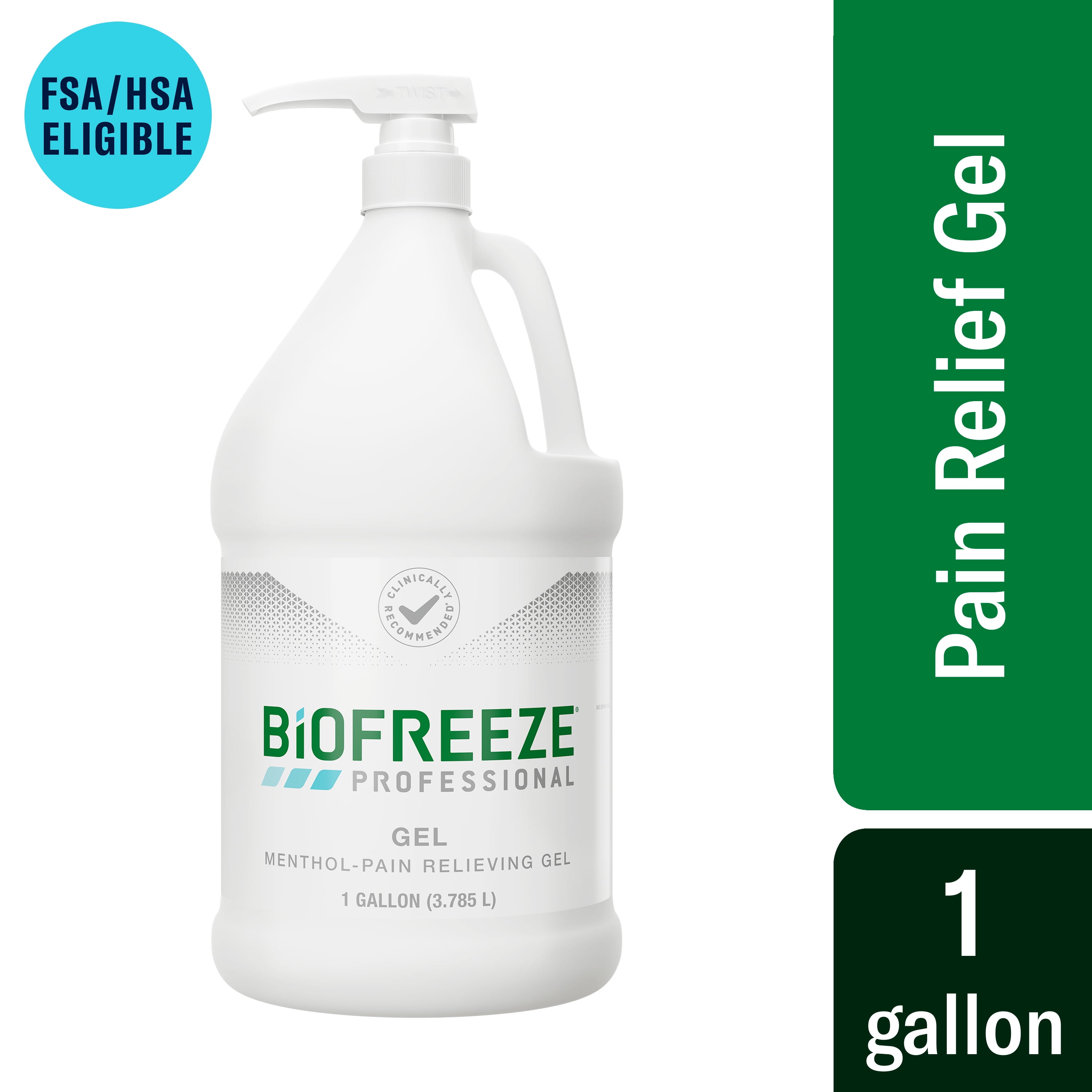 Biofreeze Professional Menthol Pain Relieving Gel 1 Gallon Bottle With