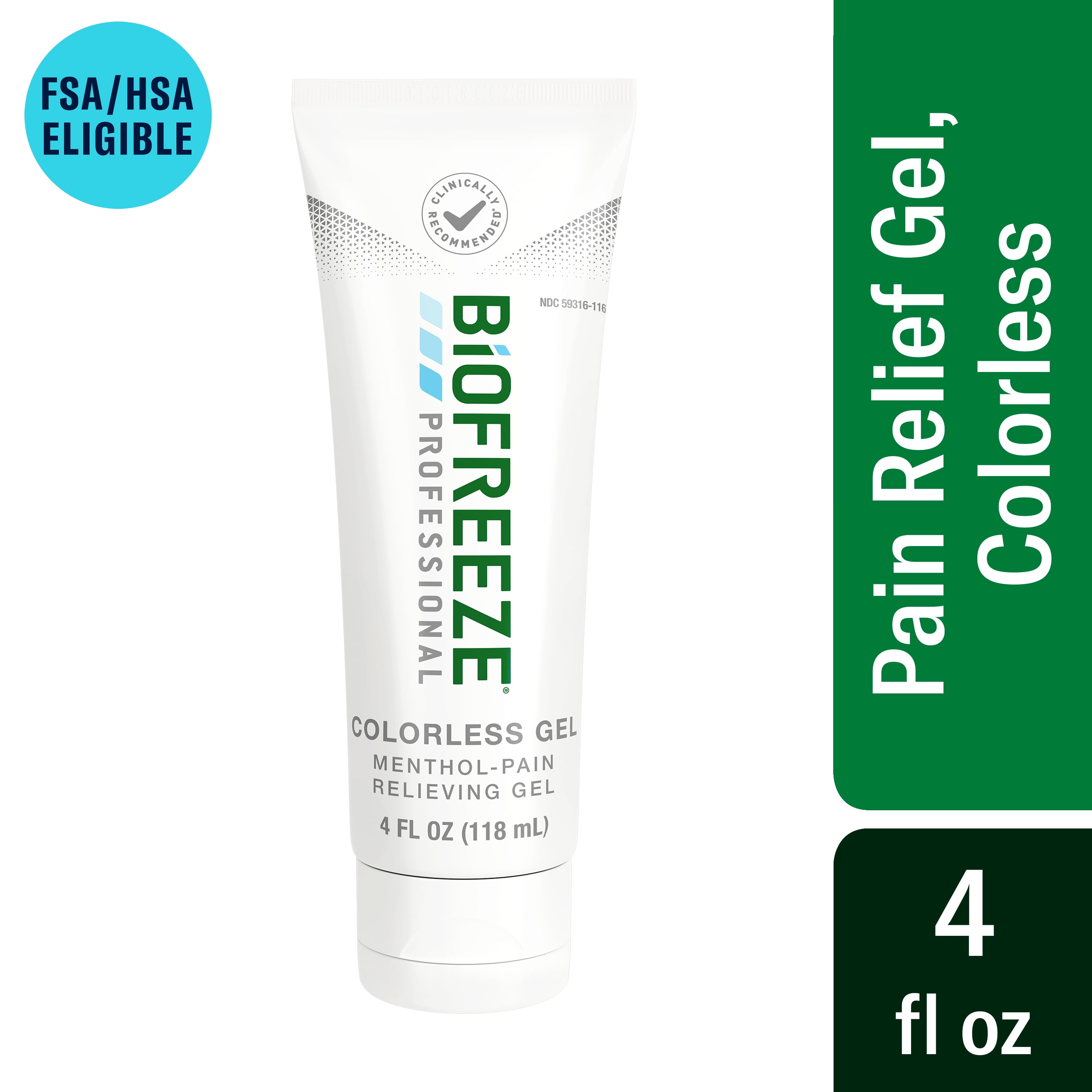 Biofreeze Professional Menthol Pain Relieving Gel Colorless Gel 4