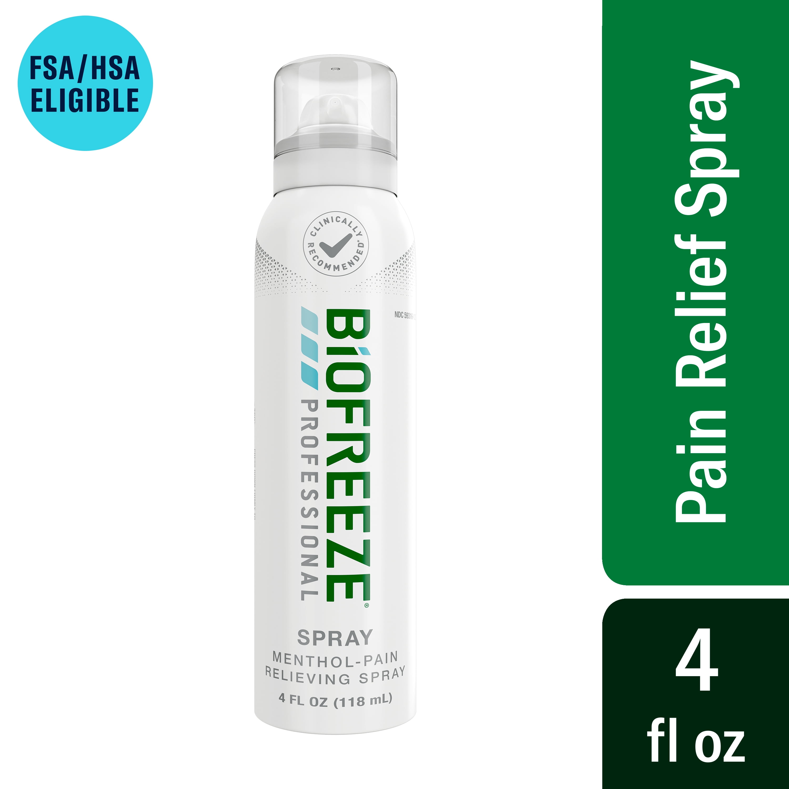 Biofreeze Professional Menthol Pain Relieving Spray 4 FL OZ Colorless