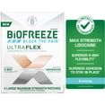 thumbnail image 1 of Biofreeze UltraFlex Lidocaine Back Knee Muscle Joint and Arthritis Pain Relief Patches,  4 Count, 1 of 6