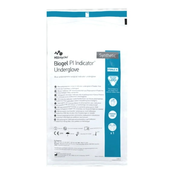 Biogel PI Indicator Underglove Polyisoprene Surgical Underglove, Size 6.5, Blue (CS/200)