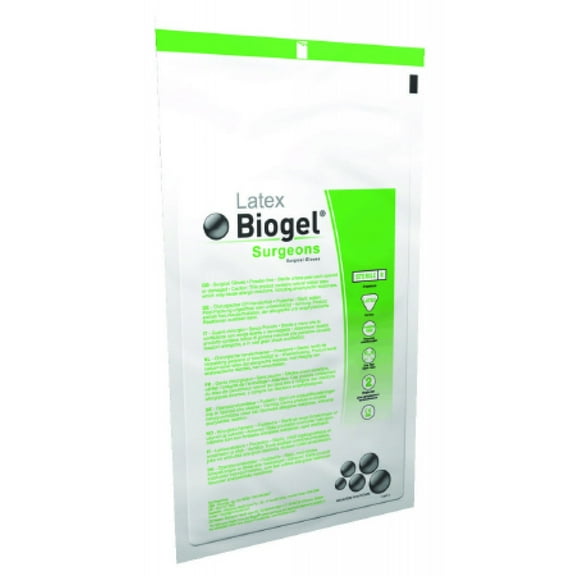 Biogel Surgeons Latex Surgical Glove 30470 Size 7 Box of 50, Straw Colored