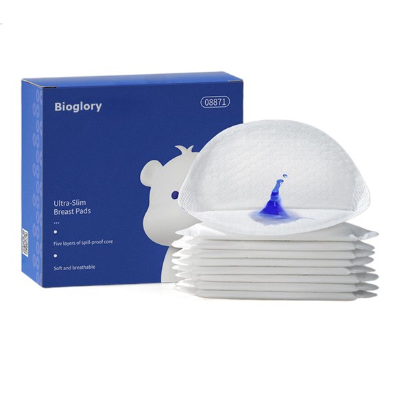 Bioglory Breast pads, Stay Dry Disposable Nursing Pads for Breastfeeding, 100 Pads