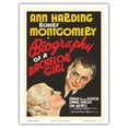 thumbnail image 1 of Biography of a Bachelor Girl - Starring Robert Montgomery - Vintage Film Movie Poster c.1934 - Master Art Print (Unframed) 9in x 12in, 1 of 4