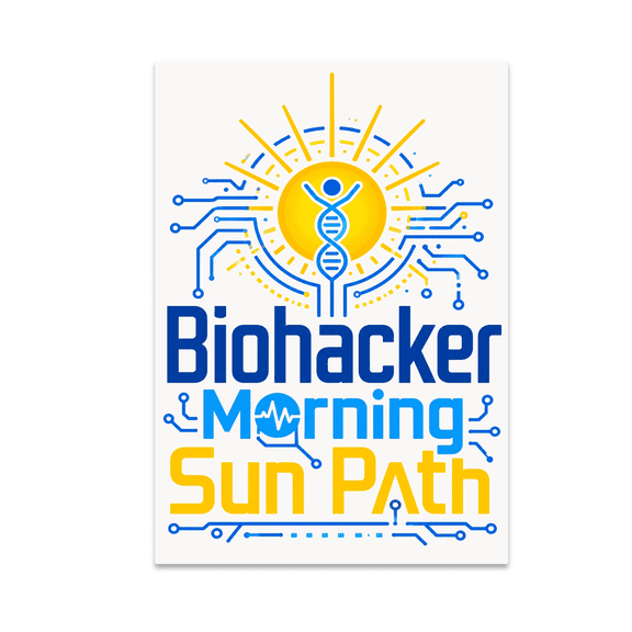 Biohacker Morning Sun Path Art - Tech Enthusiast - 13x19 Poster Print
