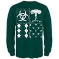 thumbnail image 1 of Biohazard Festive Blocks Ugly Christmas Sweater Dark Green Adult Long Sleeve T-Shirt - 2X-Large, 1 of 1