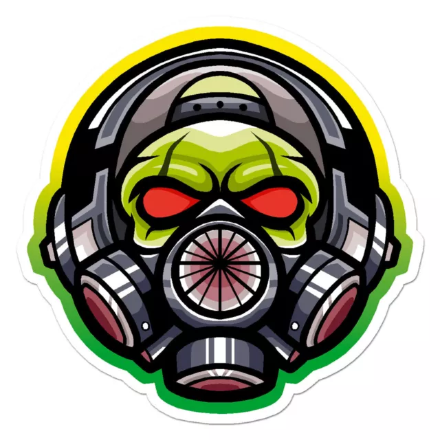 Biohazard Gas Mask Sticker Phone Decal Water Bottle Stickers Car Decals ...