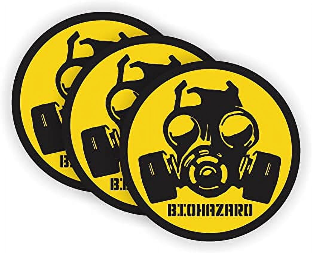 Biohazard Gas Mask Symbol Hard Hat Sticker / Helmet Decal Label Lunch ...