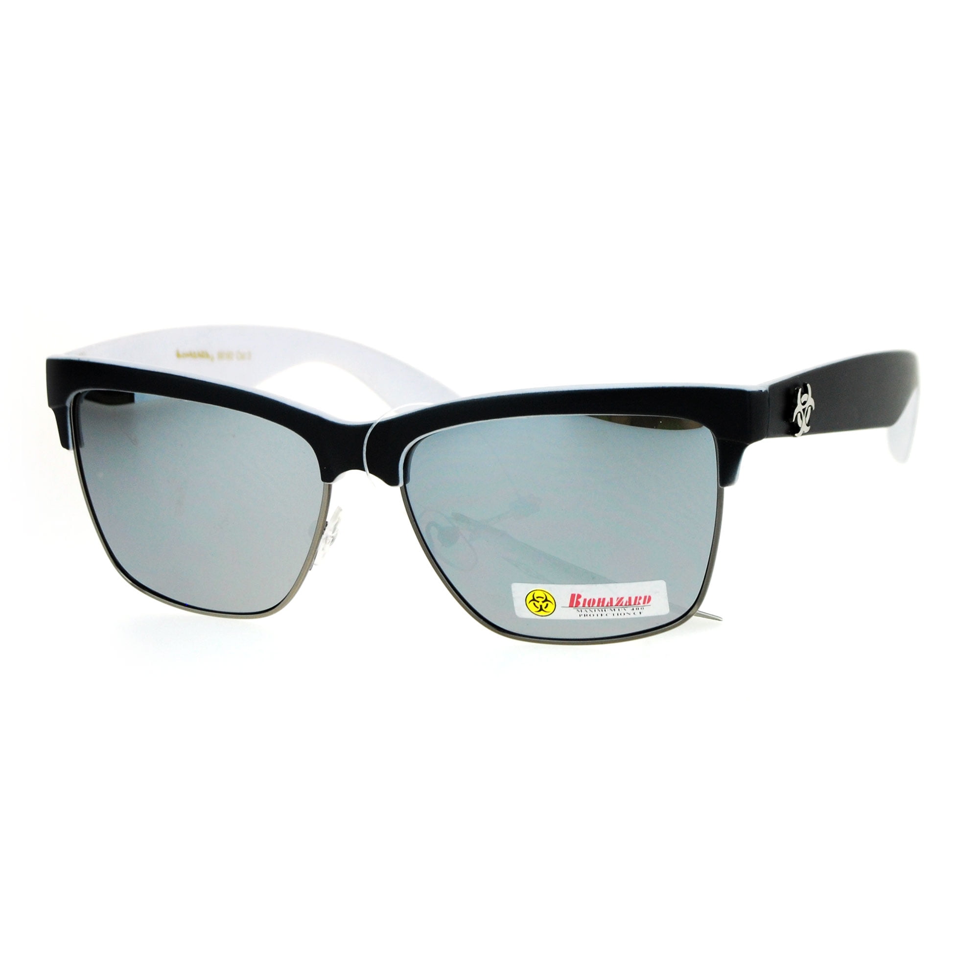 ハンニバルレクター フェイス Biohazard Half Rim Mirror Lens Mens Sport Sunglasses Pink