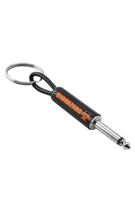 Biohazard Logo Guitar Plug Keychain