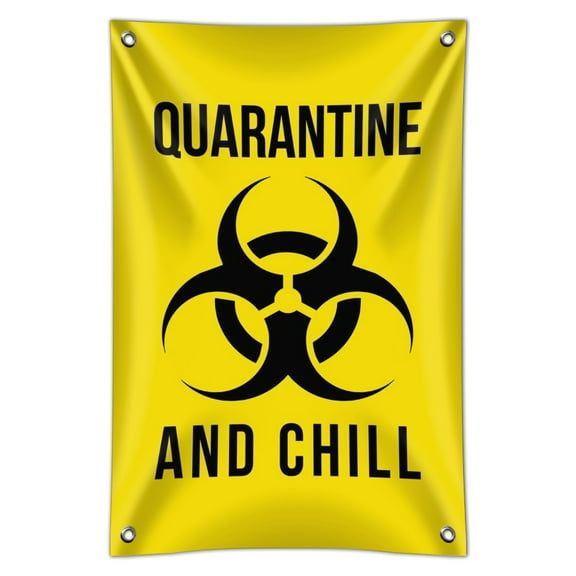 Biohazard Quarantine and Chill Home Business Office Sign