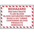thumbnail image 1 of Biohazard Red Bag Waste Blood Sign - 12×8 Inches, Metal Tin Warning Sign, Hazardous Material Safety Alert for Home/Business, 1 of 6