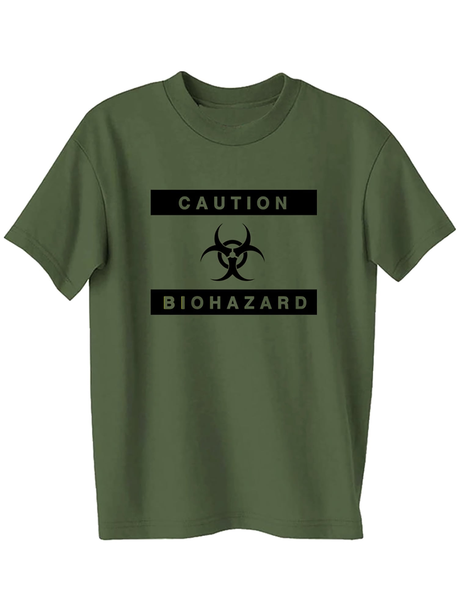 Biohazard Short Sleeve T-Shirt in Military Green - Walmart.com