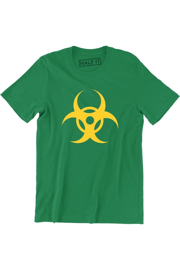 Biohazard Symbol Radioactive Danger Warning Toxic Men's Tee Shirt