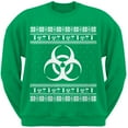 thumbnail image 1 of Biohazard Symbol Ugly Christmas Sweater Green Adult Sweatshirt - Large, 1 of 1