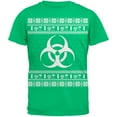thumbnail image 1 of Biohazard Symbol Ugly Christmas Sweater Green Adult T-Shirt - Small, 1 of 1