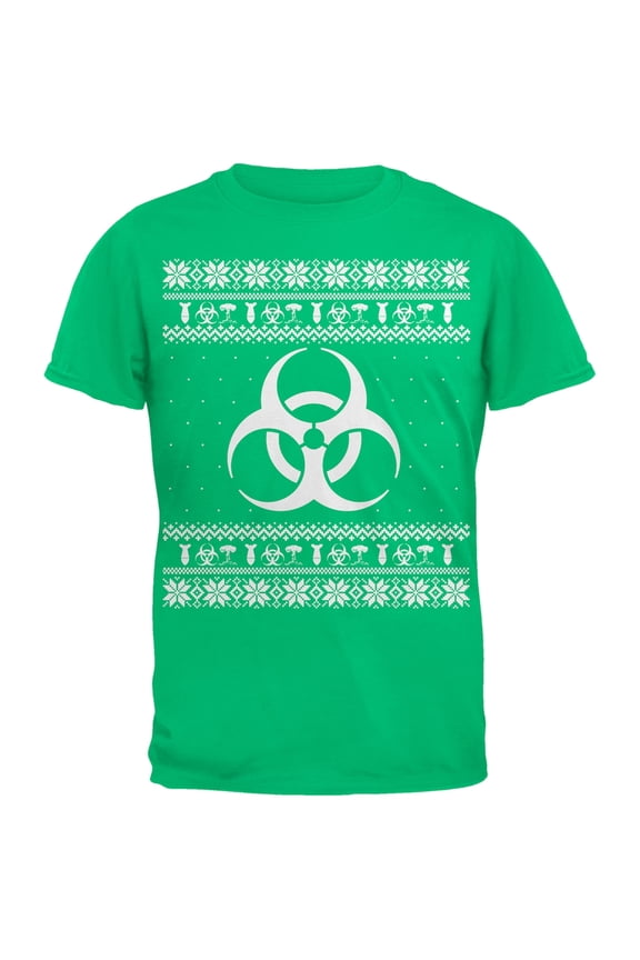 Biohazard Symbol Ugly Sweater Green Youth T-Shirt