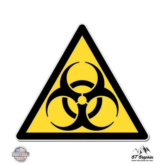 Biohazard Warning Sign - 12" Vinyl Sticker Waterproof Decal
