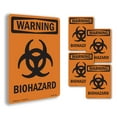 thumbnail image 1 of Biohazard With Symbol OSHA WARNING Rigid Plastic Sign 18 Inch x 12 Inch - 5 Pack, 1 of 8