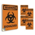 thumbnail image 1 of Biohazard With Symbol OSHA WARNING Vinyl Decal Label 5 Inch x 3.5 Inch - 5 Pack, 1 of 6
