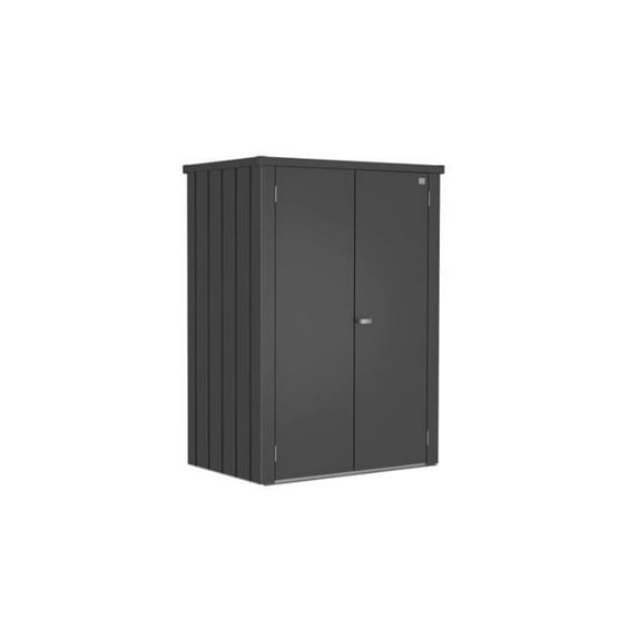 Biohort BIO1154 4 x 3 x 6 ft. Romeo Tall Storage Locker - Metallic Dark Gray