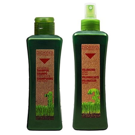 Biokera Natura Thickening Shampoo 10.8oz & Volumizing Spray 10.1oz Set