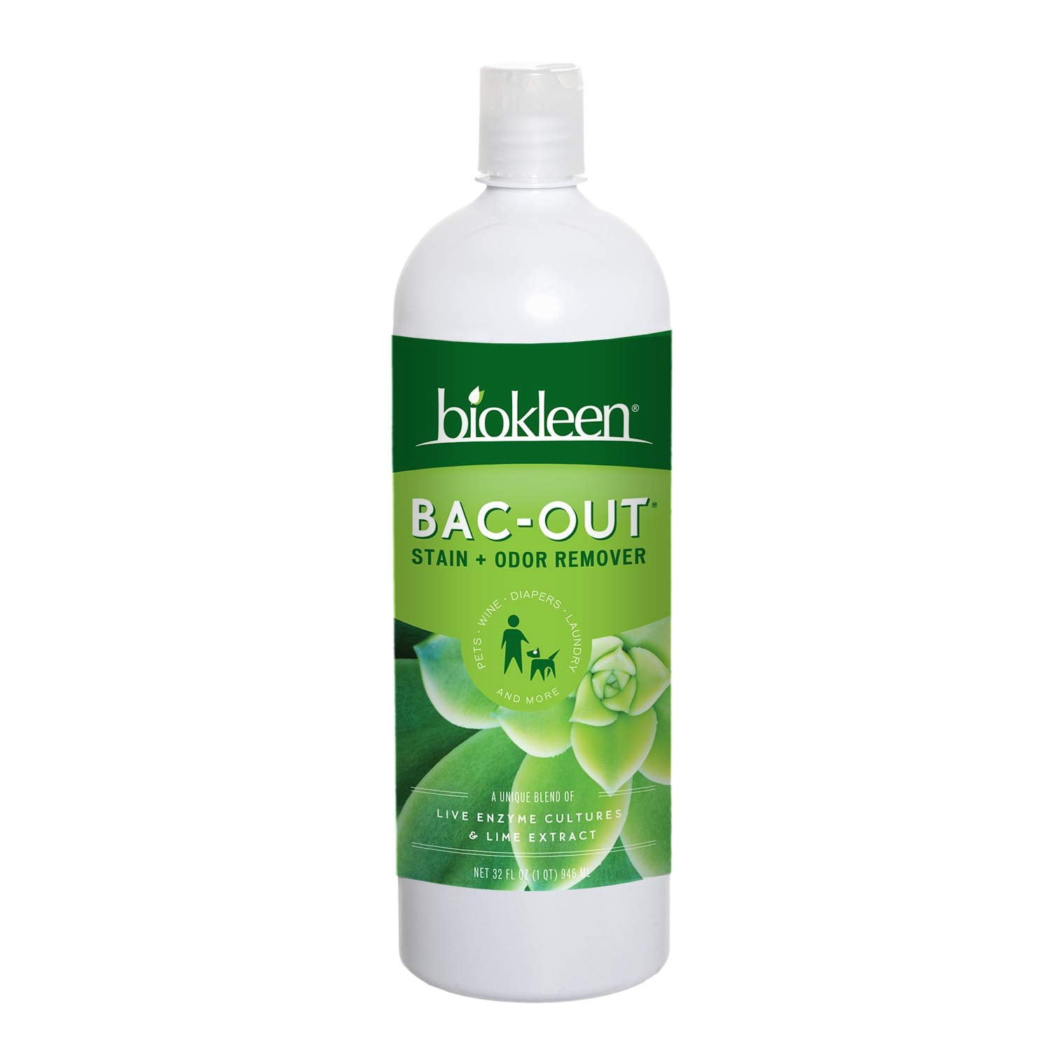 12-pack Biokleen Bac-Out Stain+Odor Remover - Enzymatic Pet Odor Remover - 12 Pack, 32 fl oz — Residential Use, Standard Application