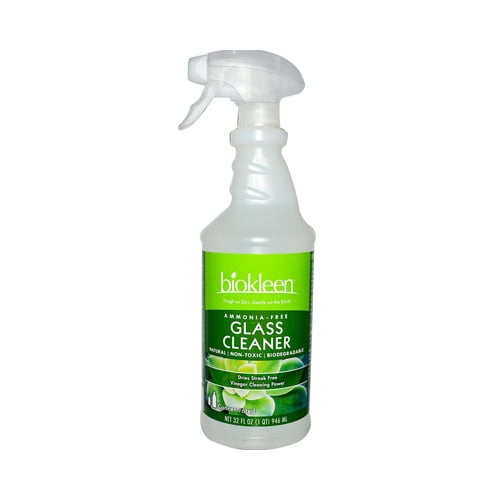 Biokleen Glass Cleaner Spray, Streak-Free, Plant Based 32 fl oz