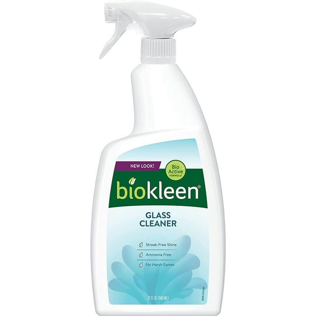 Biokleen Glass Cleaner Spray, StreakFree, Plant Based 32 fl oz