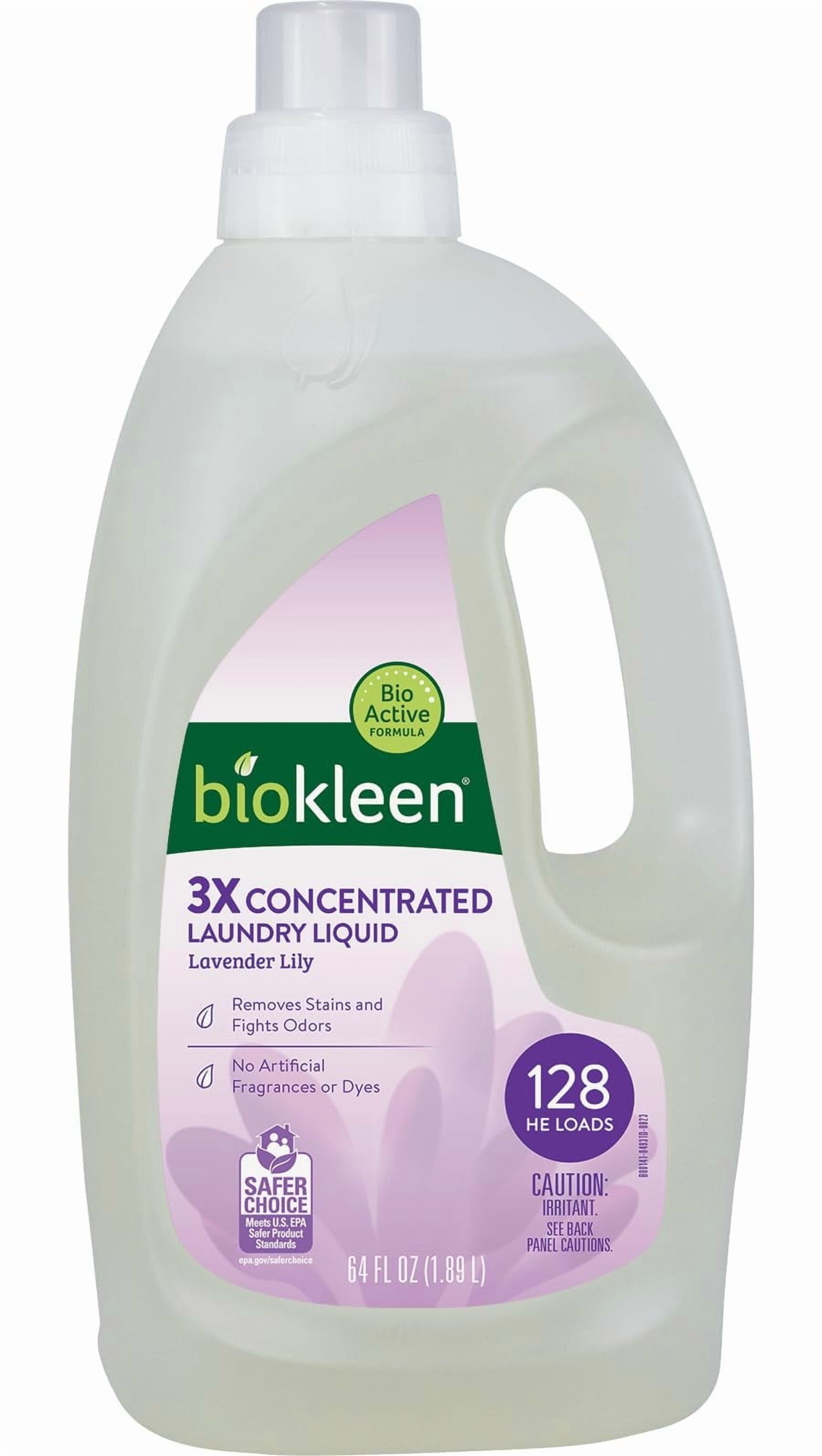 Laundry Liquid, Lavender Lily Essence, 64 fl oz (1.89 L), Biokleen