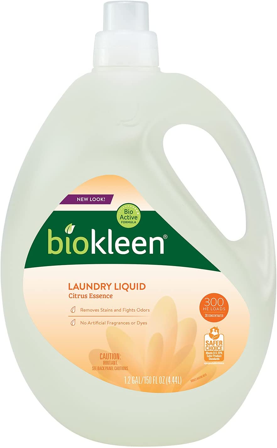 Biokleen Natural Laundry Detergent Liquid - 300 Loads- Eco Friendly Concentrated Plant Based Safe for Kids and Pets No Artificial Colors or Preservatives - image 1 of 6