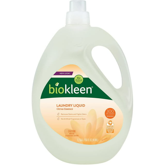 Biokleen Natural Laundry Detergent Liquid - 300 Loads- Eco Friendly Concentrated Plant Based Safe for Kids and Pets No Artificial Colors or Preservatives