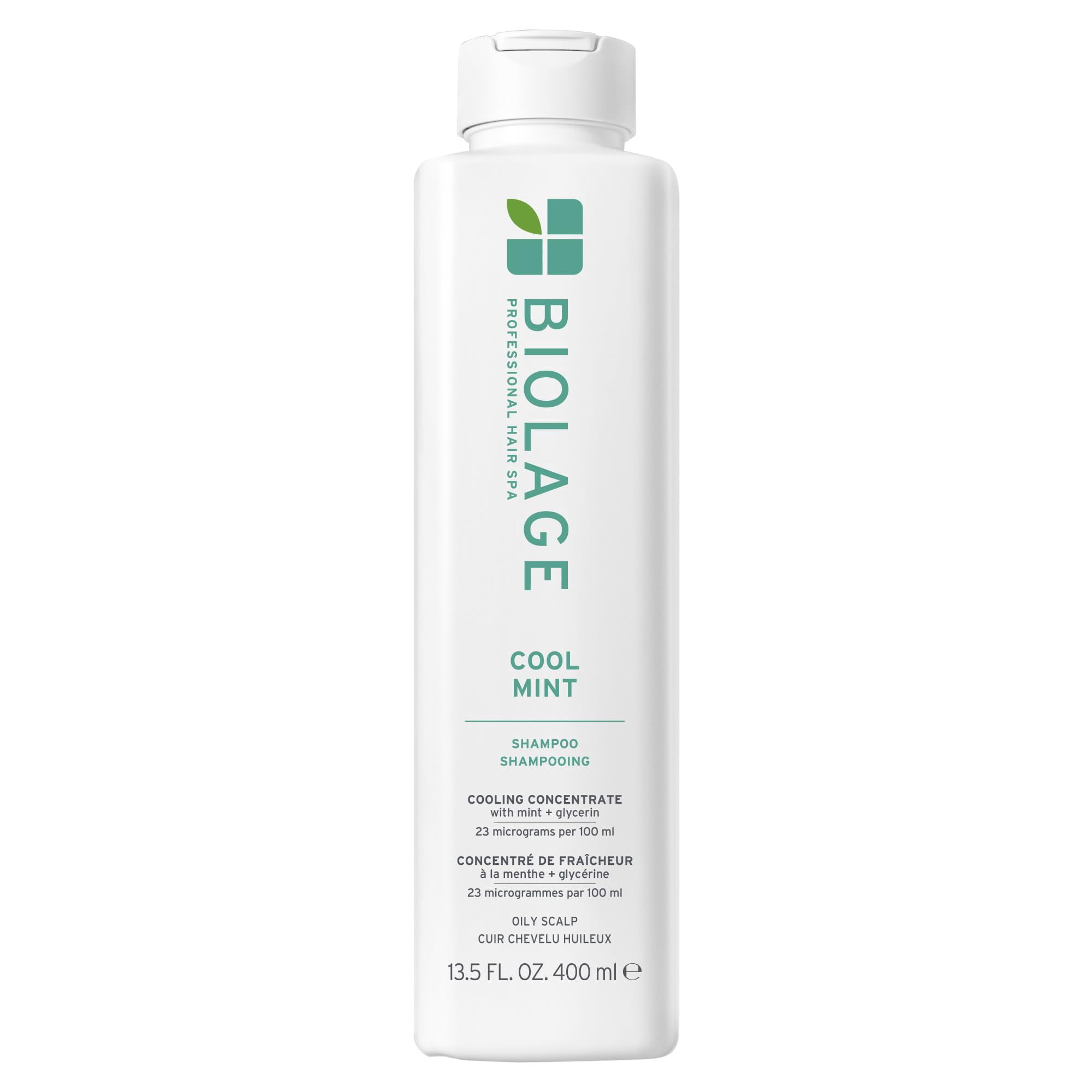 Biolage Cool Mint Shampoo OKA4&nbsp;- Balancing Shampoo for Oily Scalp, Gently Cleanses, Refreshes & Helps Balance, Mint & Glycerin, Vegan & Paraben-Free, 13.5 Fl Oz, Packaging may vary
