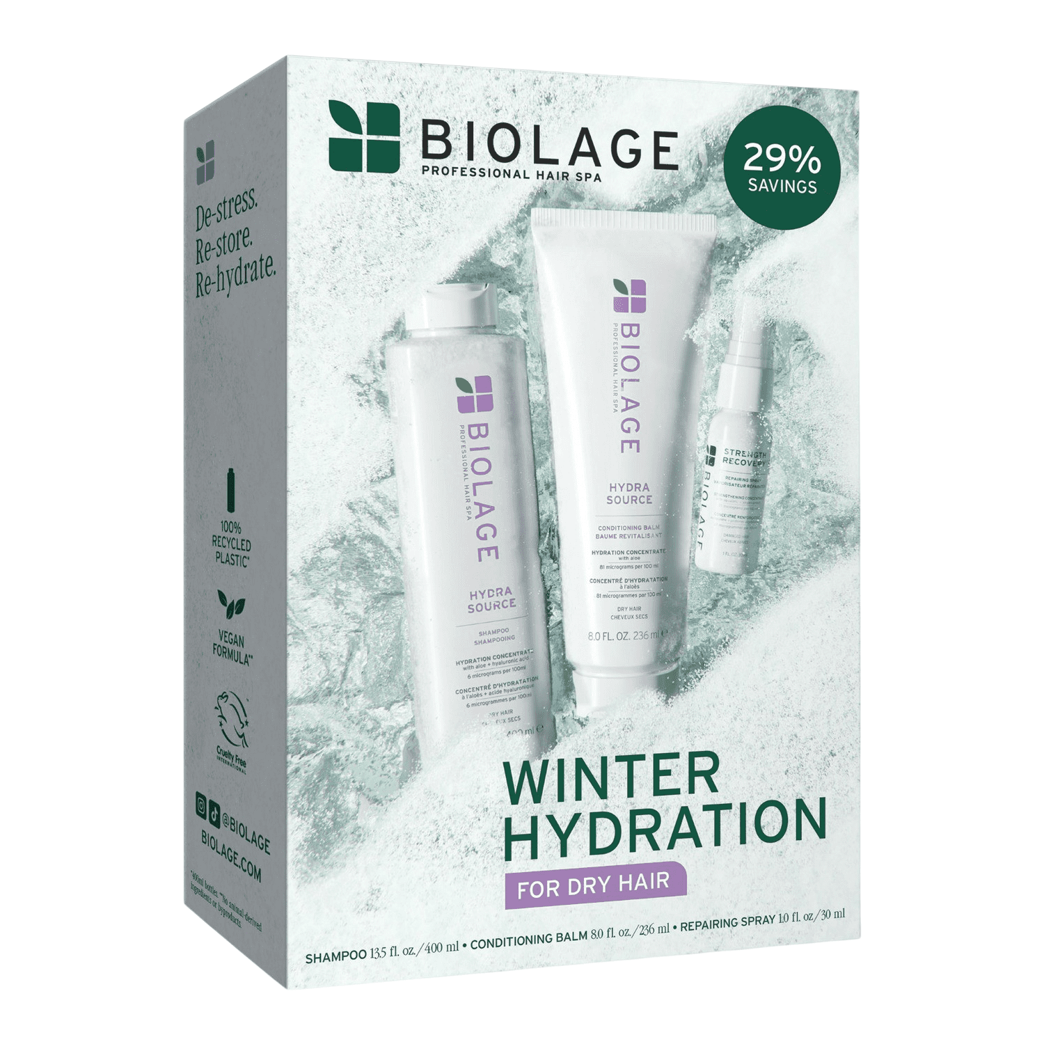 Biolage Hydra Source Holiday Trio Kit | Winter Hydration For Dry