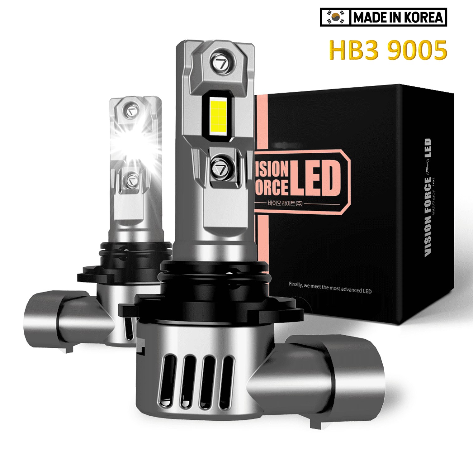 Biolight Vision Force 9005 HB3 LED Headlight Bulbs, 12,000LM 6000K Cool