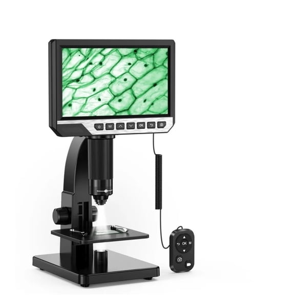 Biological Microscope Dual Lens 2000X 7" IPS HD1080P Digital Microscopes For Soldering Study With Remote Control ,High Clarity