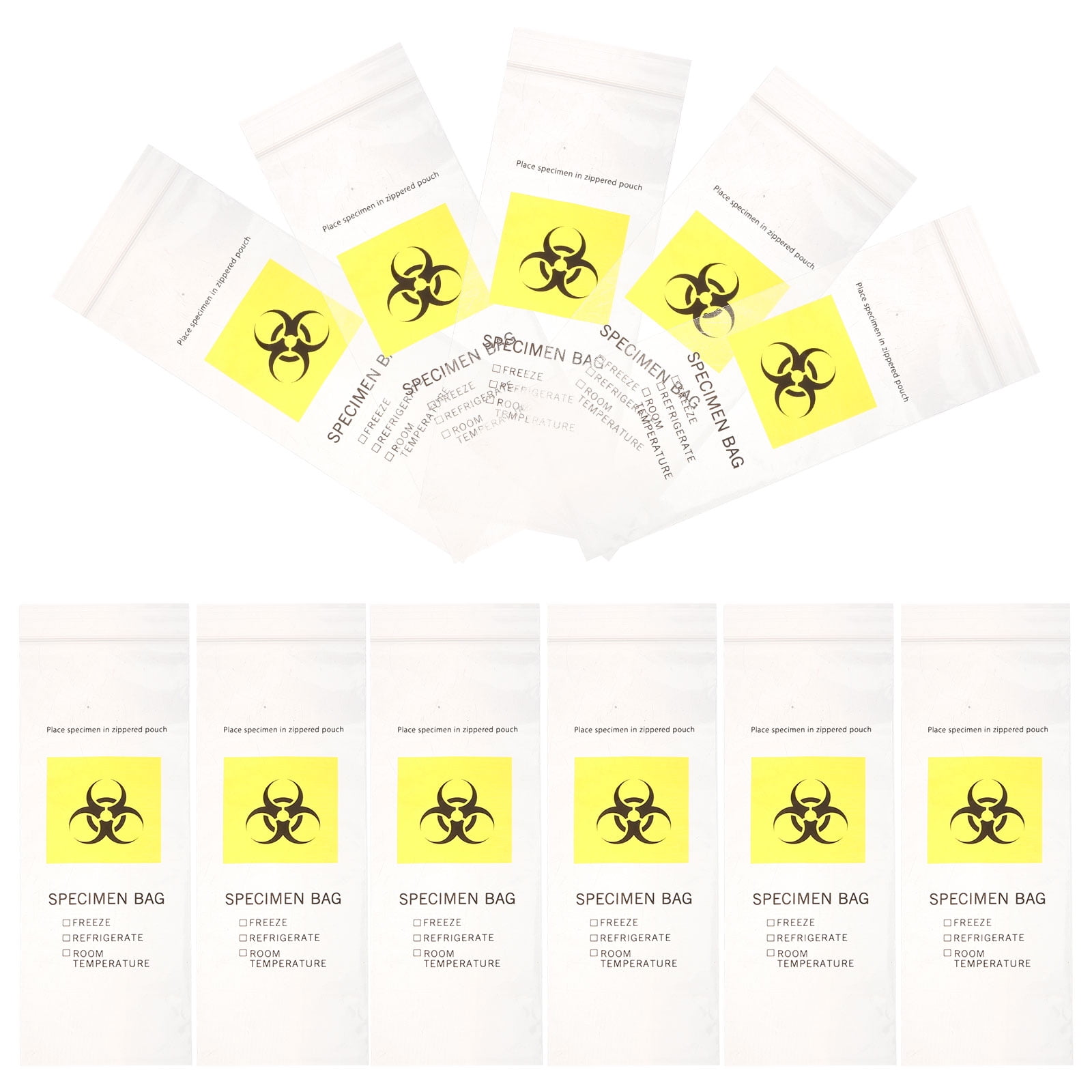 Biological Sample Bag Bags Self Sealing Specimen Plastic with Pouch Lab