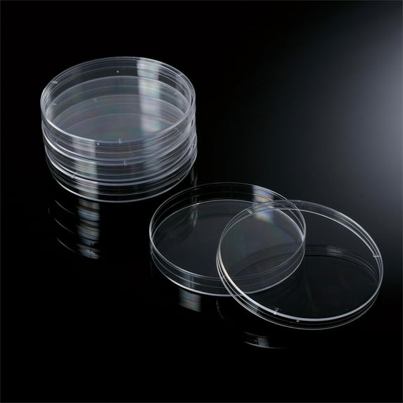 Biologix 10 Pack 90 x 15 mm Plastic Petri Dishes with Lids, Petri Dish, Deep Clean, Lab Petri Dish for Mycology Supplies, Plants, School Science Project, Lab Experiment, Biology, Microbiology Studies