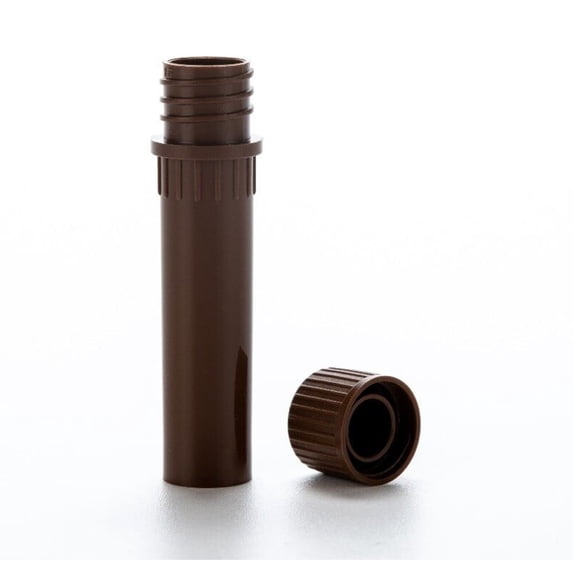 Biologix Cryovials with Caps, 2.0ML Cryogenic Vials, Brown, External, 50/Bag