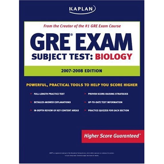 Pre-Owned Kaplan GRE Exam Subject Test: Biology (Paperback) 1419542001 9781419542008