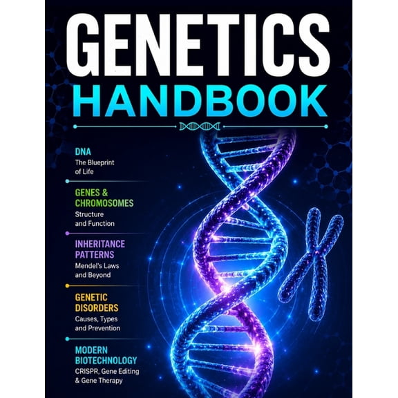 Biology Books and Revision Books Genetics Handbook for GCSE, IGCSE, CBSE, and International Biology Students: A Complete Visual Guide to DNA, Inheritance, (Paperback)