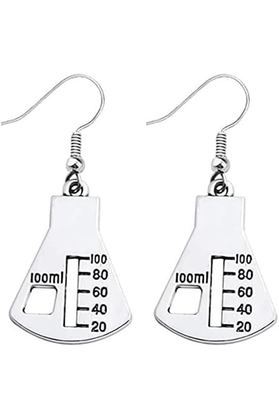 Biology Chemistry Earrings Gift for Women Microscope Dangle Earrings Silver Plated DNA Double Earrings Science Microscope Charms Earrings Jewelry Gifts