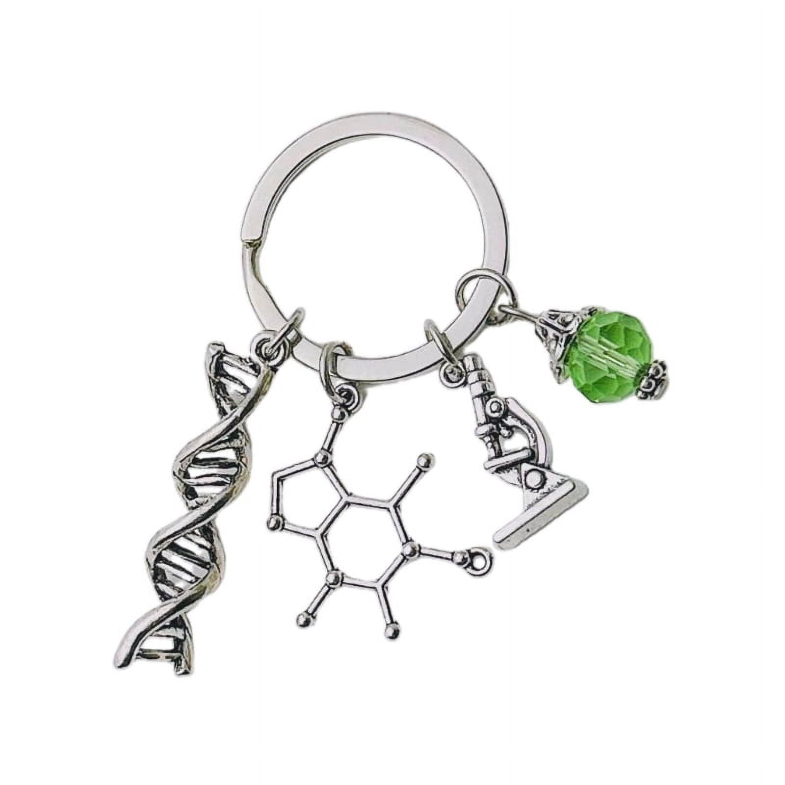 Biology Chemistry Keychain Unique Molecule Keyring Accessory Portable ...