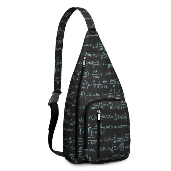 Biology Lover's Crossbody Bag&nbsp;- Science Rules Inspired Waterproof Sling Pack with Scientific Illustrations, Lightweight Chest Bag for Students