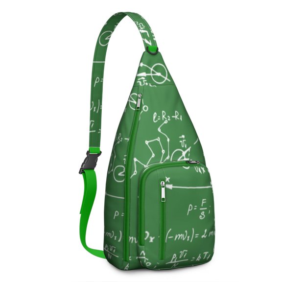 Biology Lover's Crossbody Bag - Science Rules Inspired Waterproof Sling Pack with Scientific Illustrations, Lightweight Chest Bag for Students
