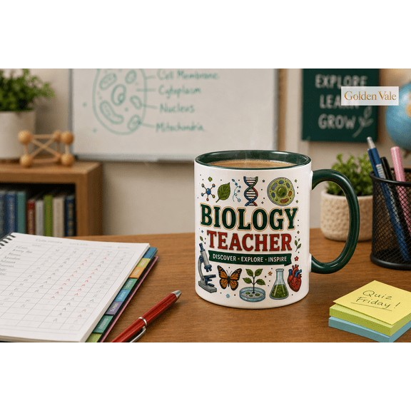 Biology Teacher Mug Science Classroom Gift for Educators and Lab Lovers