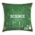 thumbnail image 1 of Biology Throw Pillow Cushion Cover, Hand-drawn Science Word on Board School Education Classroom Graphic, Decorative Square Accent Pillow Case, 20" X 20", Green Brown and White, by Ambesonne, 1 of 2