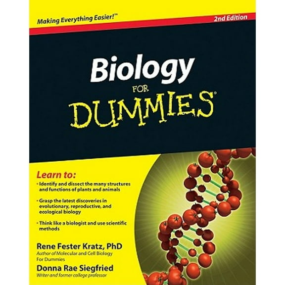 Pre-Owned Biology for Dummies (Paperback) by Rene Fester Kratz, Donna Rae Siegfried