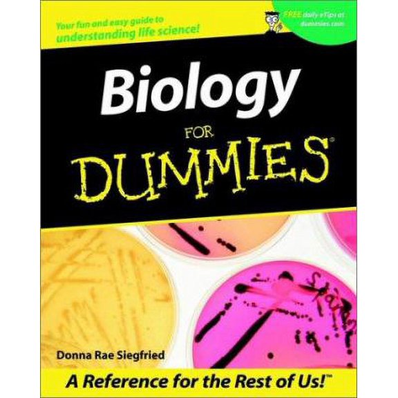 Pre-Owned Biology for Dummies by Donna Rae Siegfried Paperback, Science, English